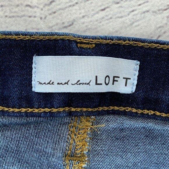 LOFT Jeans 28 6 Skinny Dark Wash Inseam 26.5" Stretch - Picture 6 of 8
